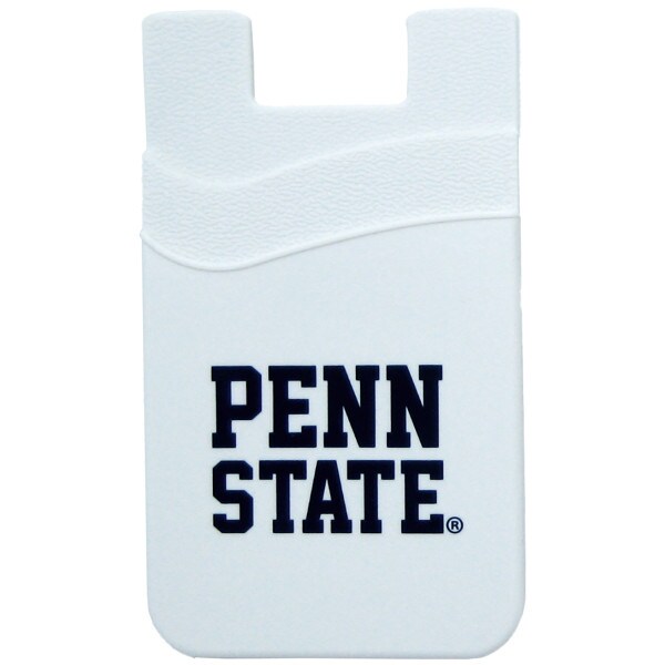 white phone wallet dual pocket with printed Penn State